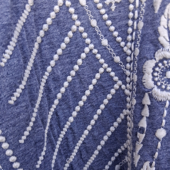 💐 Johnny Was Inticate Floral Short Sleeve Top Tunic Sz.XS - Picture 11 of 14